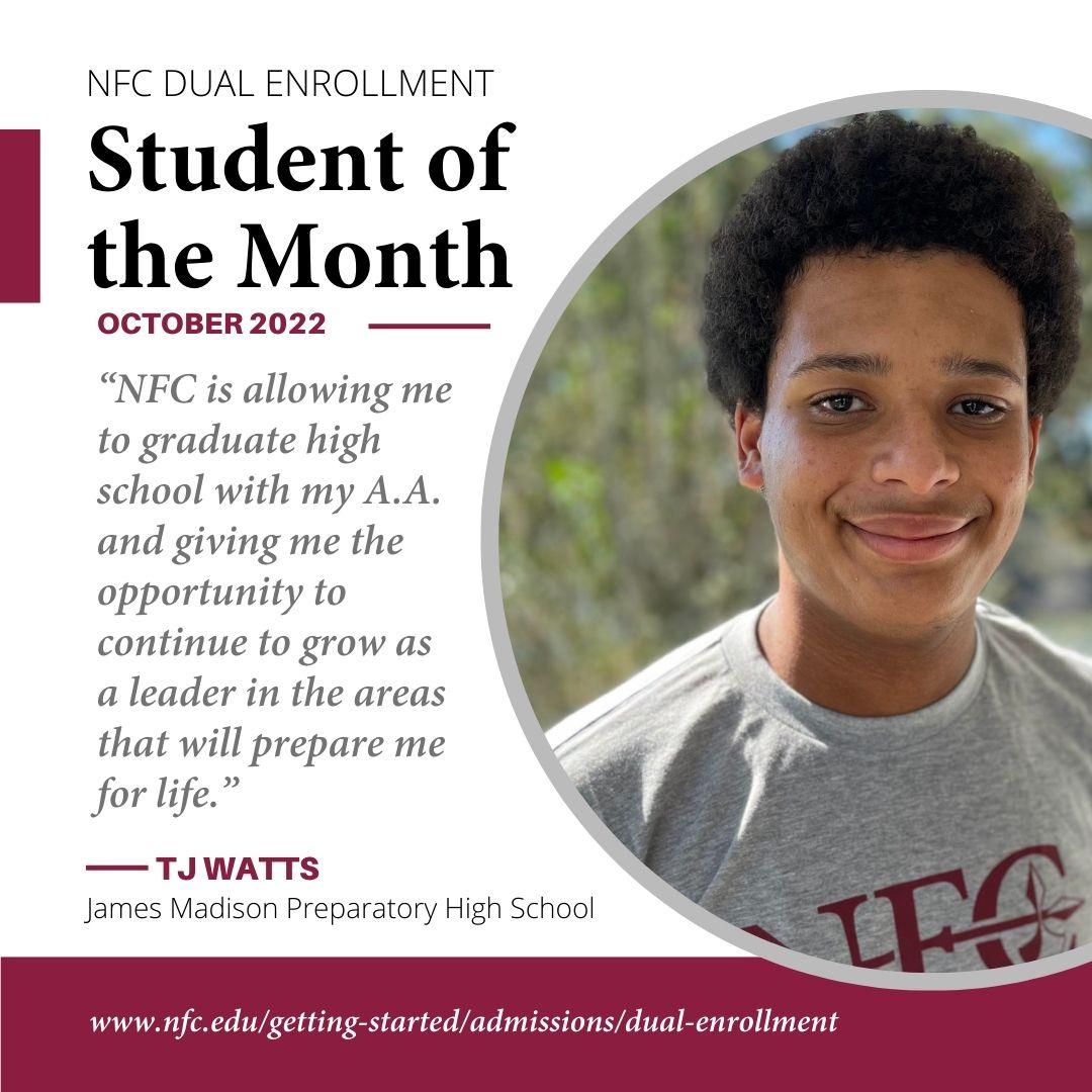 October DE Student of the Month