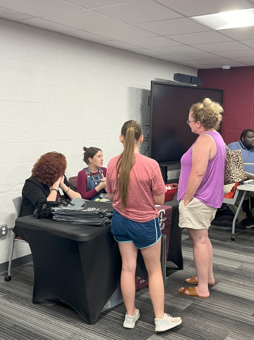 Potential new Sentinels discuss scholarships with the NFC Foundation, Inc.