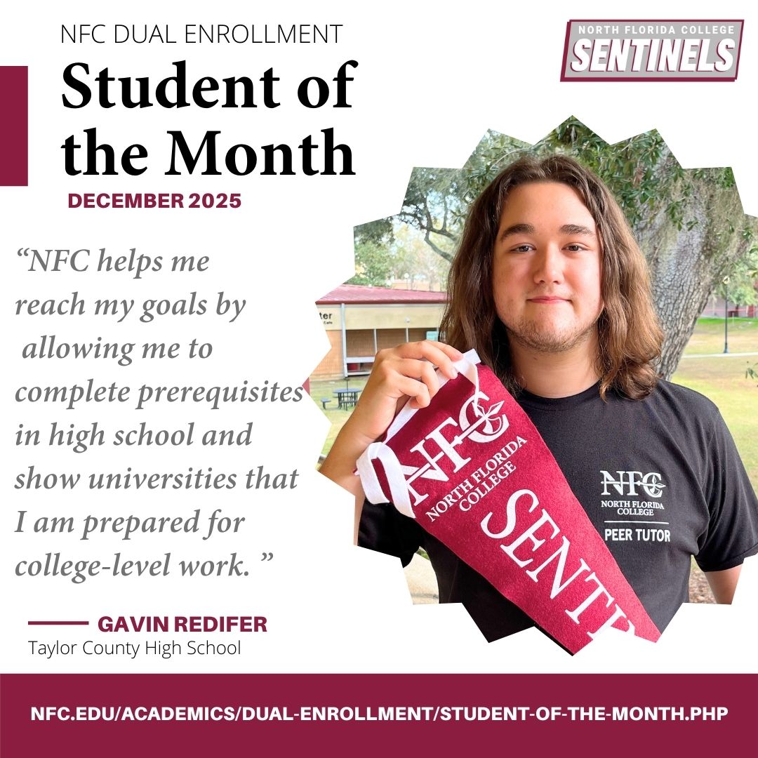 Dual Enrollment Student of the Month for December 2025